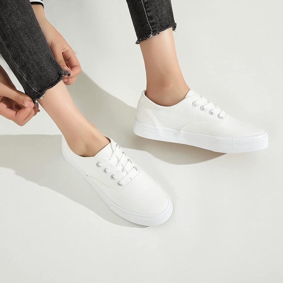 Zapatilla Clásica de Lona Blanca (36)