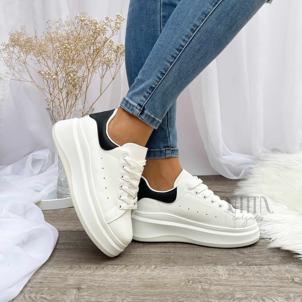 Zapatilla Plataforma Blanca (36)